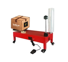 EWL-40 Stretch film wrapping machine, pedal control, rotating stand Ø40 cm, max. loading 100 kg, legs with wheels