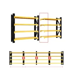 SR-12-YLW Storage rack, 5 tiers, YELLOW, adjustable, 200x60x200 cm, max. load 200 kg