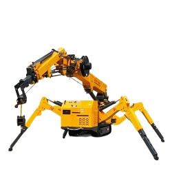 Mobile movable crane, SPIDER legs, remote control, offroad wheels, 1-8 tons lifting