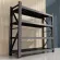 SR-12-BCK Storage rack, 4 tiers, BLACK, adjustable, 200x50x200 cm, max. load 200 kg