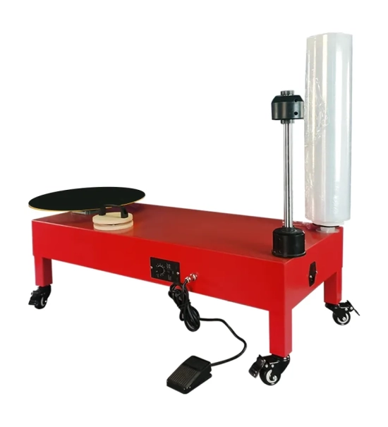 EWL-60 Owijarka folią stretch, sterowanie pedałem, stojak obrotowy Ø40 cm, max. obciążenie 100 kg, nogi z kółkiem